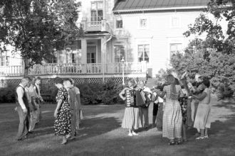 Svartvitt foto av dansare.