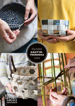 Kuvakollaasi neljästä erilaisesta punontatekniikasta.