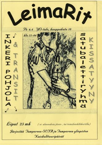 Juliste 6.4.2001 järjestetyistä Leimareista. Työväenmuseo Werstaan kokoelmat
