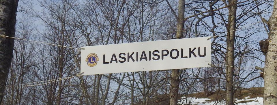 Kyltti, jossa lukee laskiaispolku.
