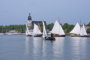 Sailboats on the waters.